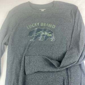Lucky Brand Gray Long Sleeve Tee